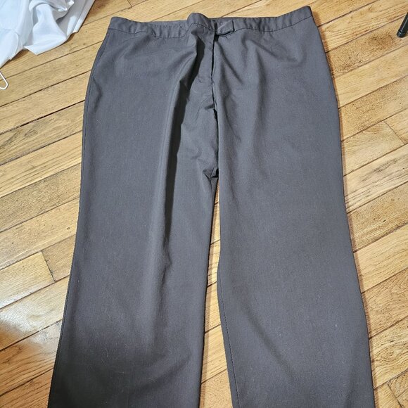 Ashley Stewart Brown Slacks Women's Size 24 Average Plus - Picture 1 of 5